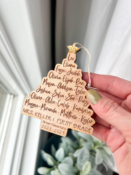 Ornament - Class List Christmas Tree