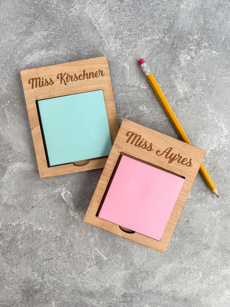 Personalized Note Pad Holder / Teacher's Gift