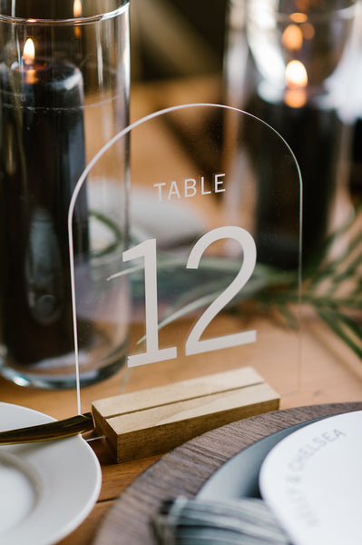 Arch Clear Acrylic Table Number